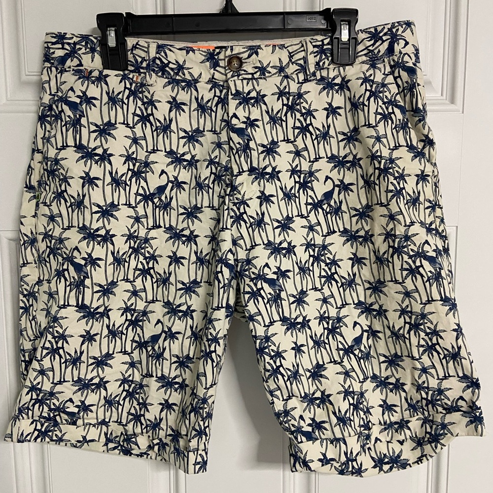 SCOTCH & SODA Tropical STUART Flat Front Bermuda Shorts